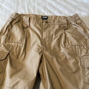 CQR Ripstop Cargo Work Pants Men’s 36x34 Khaki Tactical Durable Pockets Baggy
